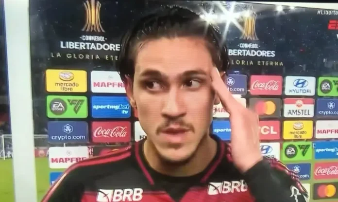 Pedro-Flamengo-0-0-LDU-220425 Pedro em entrevista após empate sem gols entre Flamengo e LDU