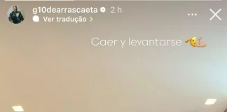 Post de Arrascaeta após derrota do Flamengo para o Central Córdoba