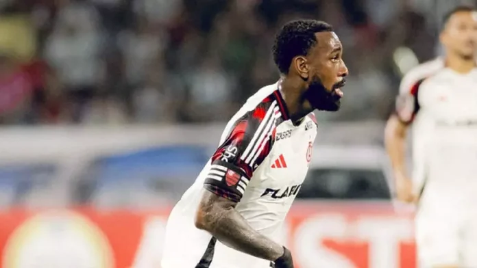 Gerson-Central-Cordoba-1-1-Flamengo-070525 Gerson em campo pelo Flamengo contra o Central Córdoba