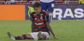 Pulgar sente dores na coxa e deixa jogo contra o Bahia