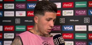 Enzo Fernandez em entrevista após vitória do Chelsea sobre o Los Angeles FC