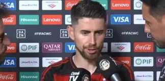 Jorginho em entrevista após vitória do Flamengo sobre o Chelsea