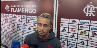 Matheus Gonçalves em entrevista após vitória do Flamengo sobre o Fluminense