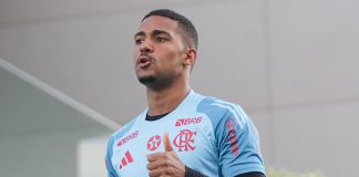 Samuel Lino em treino do Flamengo no Ninho do Urubu - Fotos: Gilvan de Souza/Flamengo
