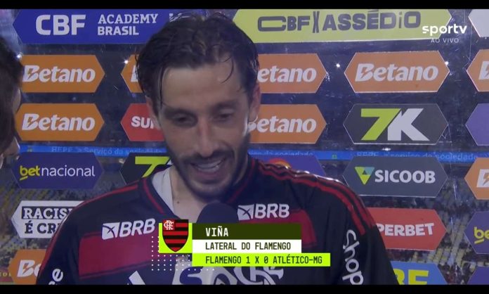 Vina em entrevista jogo entre Flamengo x Atlético-MG
