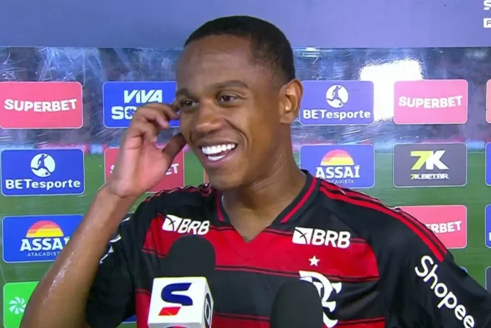 Wallace Yan em entrevista após jogo do Flamengo