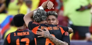 Carrascal e Richard Ríos na Seleção da Colômbia