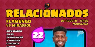 Jogadores do Flamengo relacionados para o jogo contra o Mirassol