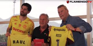 O REI Zico e os goleiros Raul Plassmann e Rossi, no Resenha com Galinho na Flamengo TV