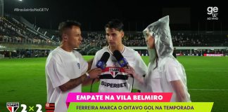 Ferreirinha em entrevista após empate entre Flamengo x São Paulo na Vila Belmiro