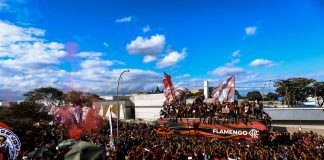 AeroFla: Nação faz a festa antes da viagem do Flamengo para final da Libertadores em Lima