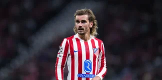 Antoine Griezmann em campo pelo Atlético Madrid