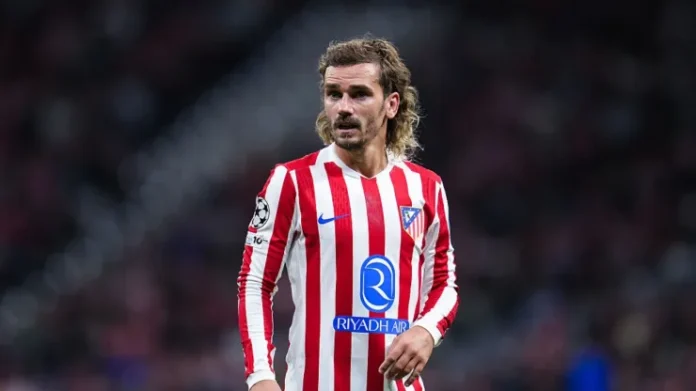 Antoine Griezmann em campo pelo Atlético Madrid