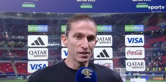 Filipe Luis em entrevista na vitória do Flamengo sobre o Cruz Azul pelo Mundial de Clubes