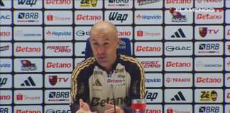 Leonardo Jardim em entrevista coletiva após vitória do Flamengo no Maracanã
