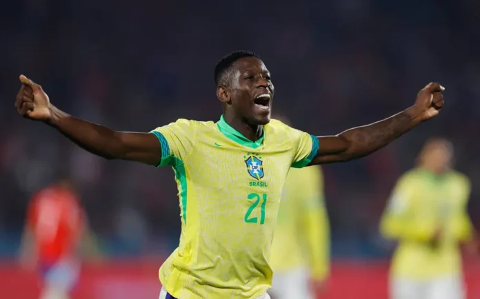 Luiz-Henrique-Selecao-Brasileira Luiz Henrique comemora gol pela Seleção Brasileira