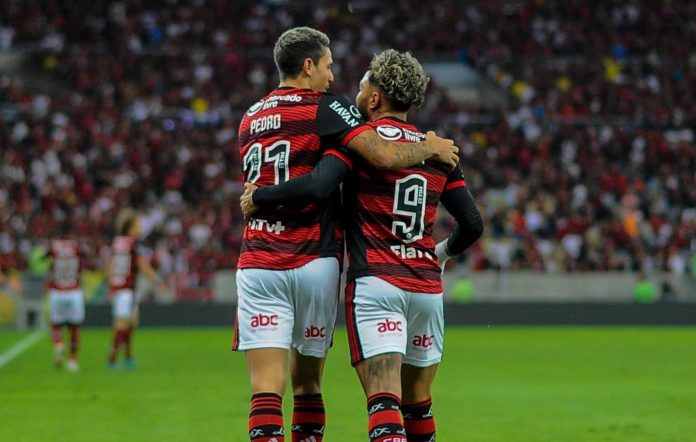 Pedro-Gabigol-Flamengo-2022-2 Pedro e Gabigol em campo pelo Flamengo