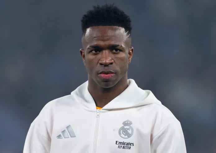 vini-junior-real-madrid-jogador Vini Jr, atacante no Real Madrid, da Espanha.