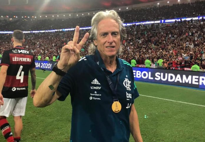 Jorge-Jesus-Flamengo-2020 Mister Jorge Jesus campeão da Recopa Sulamericana pelo Flamengo em 2020