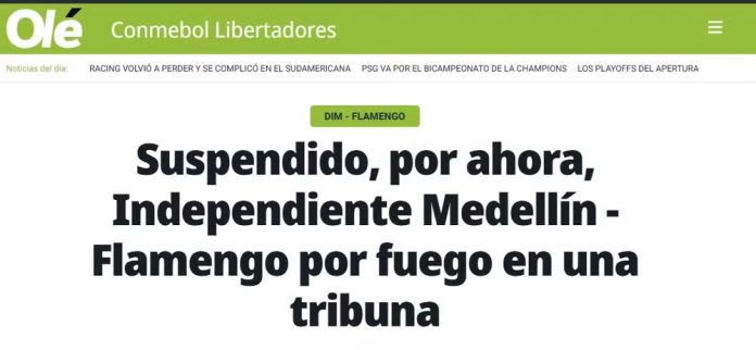 Repercussão no Diário argentino Olé
