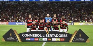 Time do Flamengo que bateu o Estudiantes no Maracanã - Foto: Adriano Fontes / Flamengo