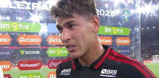Carrascal em entrevista após vitória do Flamengo sobre o Botafogo no Maracanã
