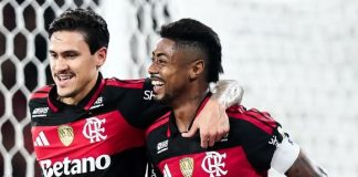 Pedro e Bruno Henrique, jogadores do Flamengo