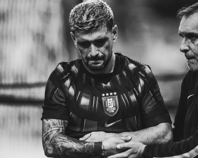 arrascaeta-machucado-punho Arrascaeta fratura punho em partida pela Seleção do Uruguai. Foto: Instagram / Arrascaeta