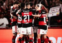 Clubes do Rio entram em reta decisiva com Brasileirão e torneios continentais Jogadores do Flamengo comemoram gol do Pedro contra o Bragantino, pelo Brasileirão no Maracanã