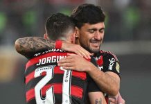 Jorginho e Arrascaeta, jogadores do Flamengo