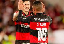 Pedro e Samuel Lino, jogadores do Flamengo
