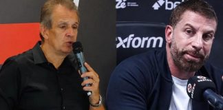 Bap, presidente do Flamengo e Pedrinho, presidente do Vasco