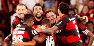 Jogadores do Flamengo. Foto: Adriano Fontes/Flamengo