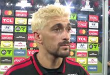 Arrascaeta em entrevista após eliminação do Flamengo na Libertadores
