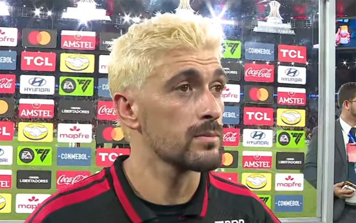 Arrascaeta em entrevista após eliminação do Flamengo na Libertadores