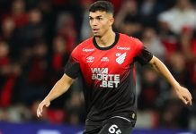 Flamengo monitora jovem zagueiro do Athletico que estreou pela Seleção Arthur Dias, zagueiro do Athletico Paranaense.