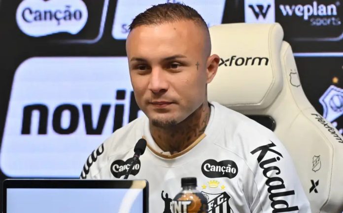 Cebolinha, ex-Flamengo, atualmente jogador do Santos