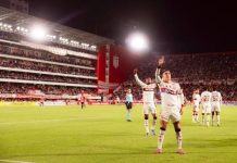 Flamengo x Estudiantes, no Estádio Jorge Luis Hirschi, na Argentina, na fase de grupos da Libertadores, Foto: Flamengo