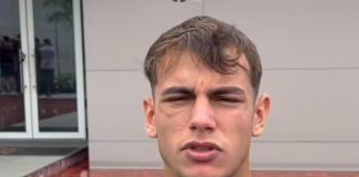 Joaquín Freitas, dando entrevista hoje (01), pede concentração ao Flamengo para enfrentar o Estudiantes