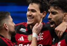 Jorginho, Pedro e Paquetá, jogadores do Flamengo