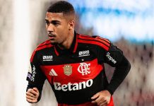 Samuel Lino, jogador do Flamengo